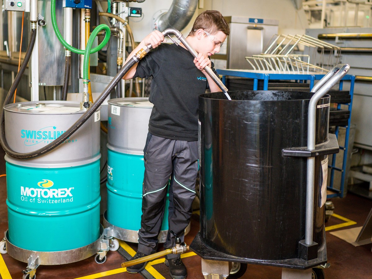 Extracting coolant from beside a machine, work in progress